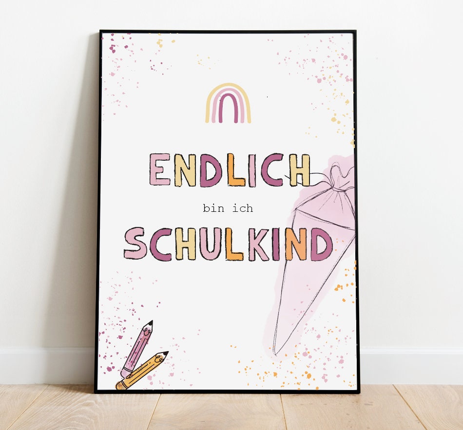 Plakat Einschulung und Alphabet - Einzeln oder im 2er-Set