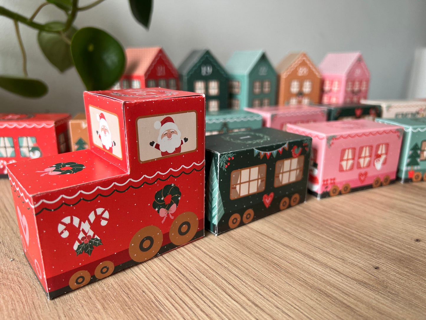 Adventskalender Zug zum Basteln DIY