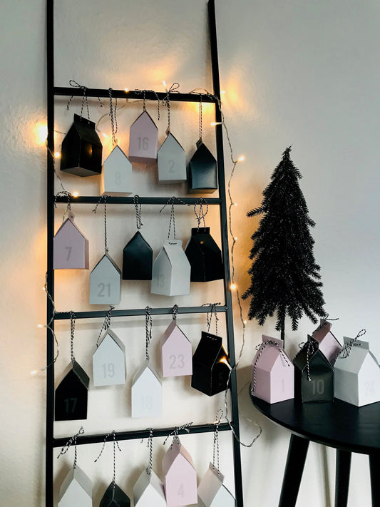 Adventskalender Häuschen Bastelset Modern