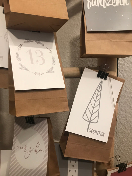 Adventskalender Karten Scandic-Look