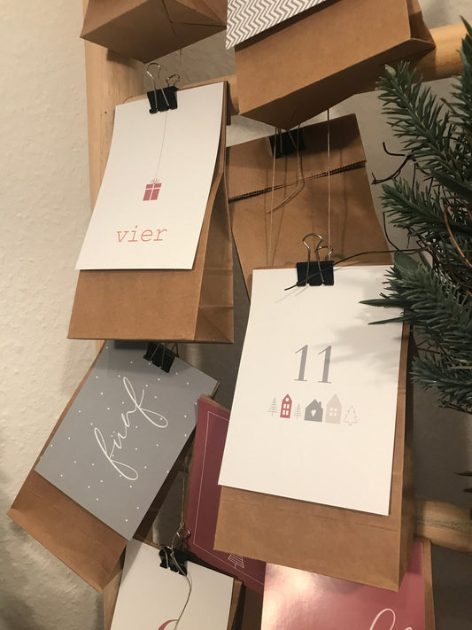 Adventskalender Karten Scandic-Look