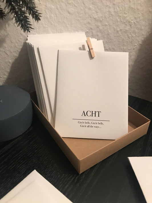 Adventskalender Umschläge DIY Bastelset Modern